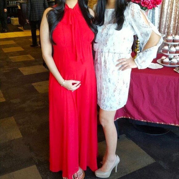 White House Black Market Elegant Multicolor Pleated Dress With Stretch - Sz 0-4 - Picture 2 of 10